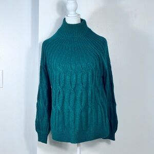 Crown & Ivy Dark Green Turtleneck Sweater NWT